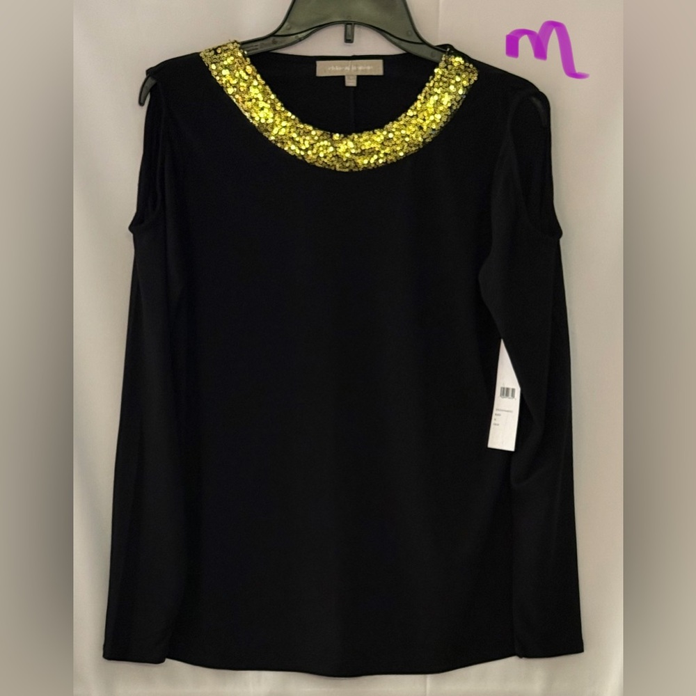 Black Top with Gold Accents
